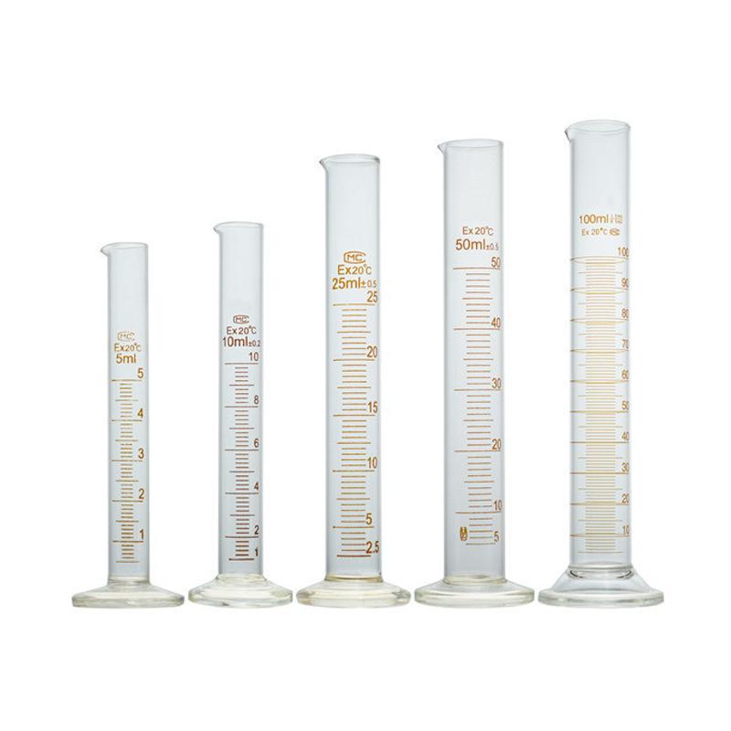 1Pc Professional Thick Glass Graduated Measuring Cylinder Tool 5/10/25/50/100ml Measuring Cylinder For Lab Suppy-Homeclub