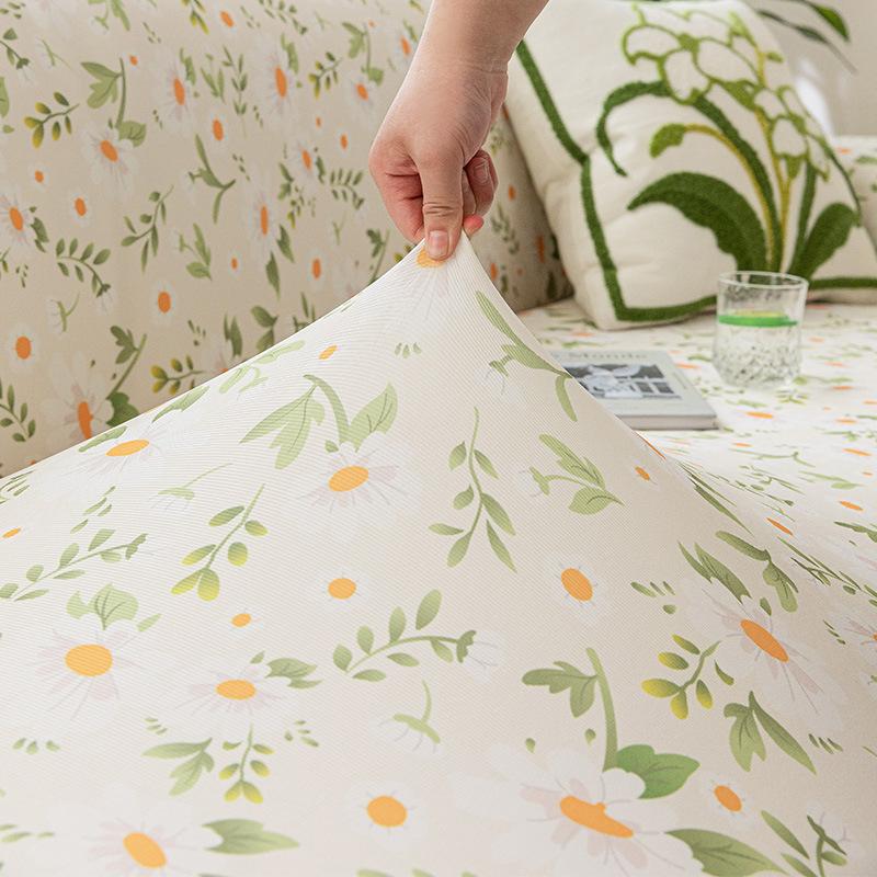 New Summer Elastic All Inclusive Sofa Cover Universal Lazy Protective Cover Cover Cloth Cool Ice Silk Sofa Cover