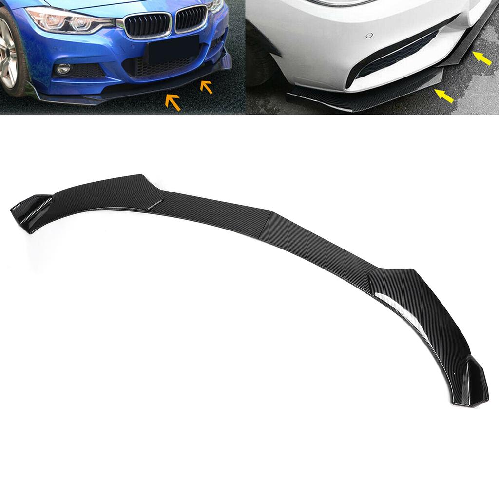 Front Bumper Lip Spoiler 4 Parts Form   Modification Aggressive Decoration