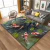 3D Realer Koi-Fisch Muster Teppich Anti-Ermüdung Küchenmatte Vintage Boho Anti-Rutsch Teppich Saugfähige Badezimmerbodenmatte Eingang Fußmatte