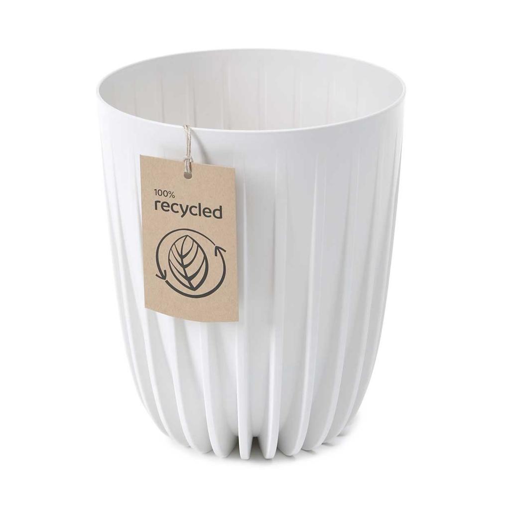 Donica Stripped Eco Recykling Biała