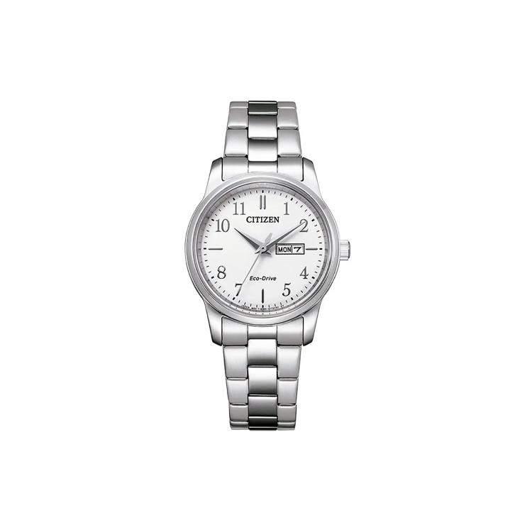 

CITIZEN Eco Drive Водонепроницаемые Часы на Кварцевом Механизме с Питанием от Света Стальной Ремешок 30мм EW3261-57A White Dial