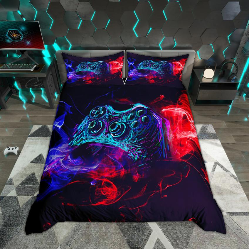

Homewish Boys Gamer Duvet Cover Set 2pcs/3pcs, Teens Gaming Gampad Bedding, Video Game Console Quilt Cover Set DE XS 100x135cm 2pcs&set