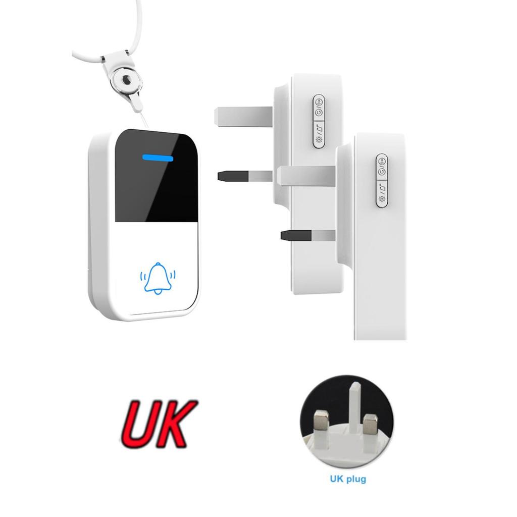 IP44 Waterproof Long-Range Wireless Call Button for Seniors with High Volume Doorbell
