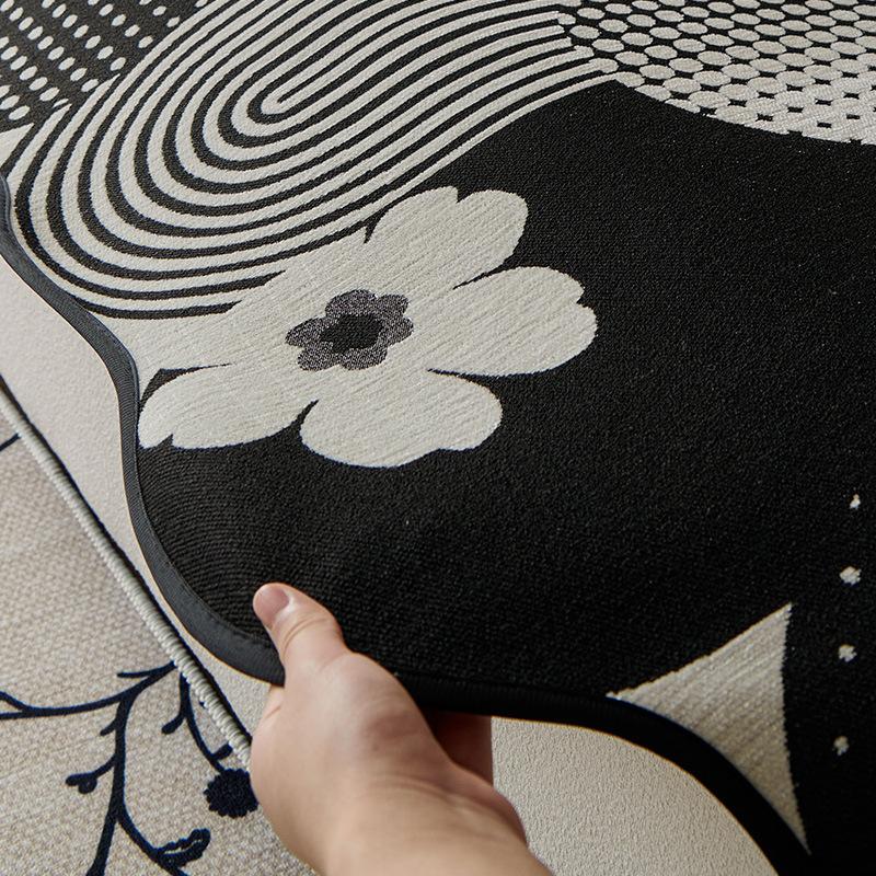 Curved High-End Straight-Row Sofa Cover Cloth, Universal In All Seasons, Non-Slip Seat Cushion, Anti-Cat Scratch Irregular Special-Shaped Sofa Cushion