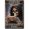 Halloween poster on the wall, metal plaque 20x30cm