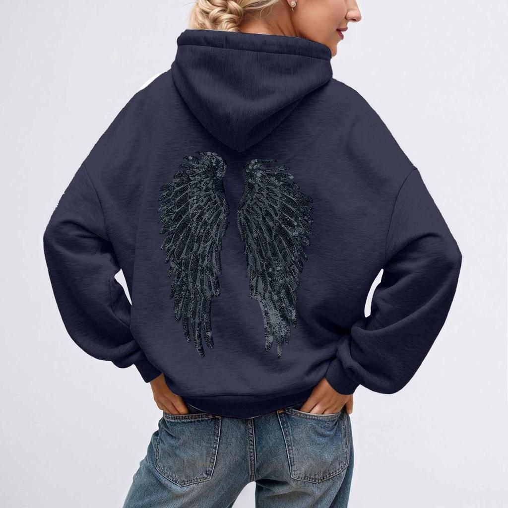 Women's Casual Round Neck Long Sleeve Sweatshirt Solid Color Sweatshirt