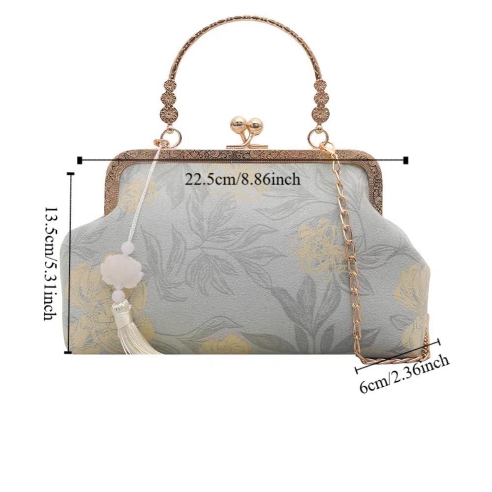 Cheongsam Accessories Chinese Style Handbag Flower Pattern Ladies Shell Bag Women