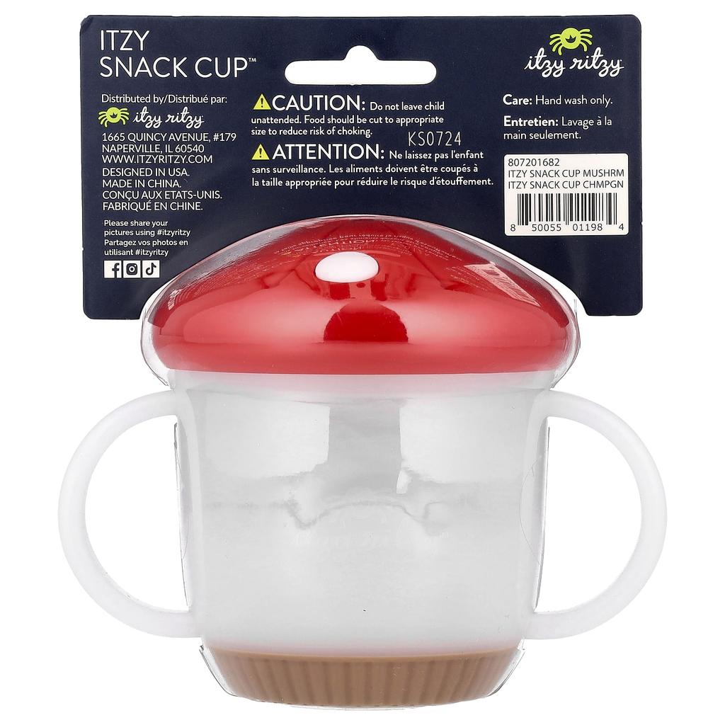 itzy ritzy Itzy Snack Cup™, 12 Months and Up, Mushroom, 1 Cup