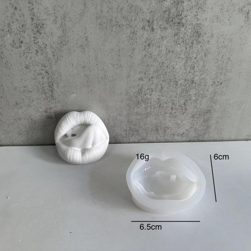 DIY Crystal Epoxy Resin Mold Three-dimensional Lip Red Lip Mirror Silicone Mold