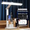 Smart Rechargeable Desk Lamp with Eye Protection and Clock for Students