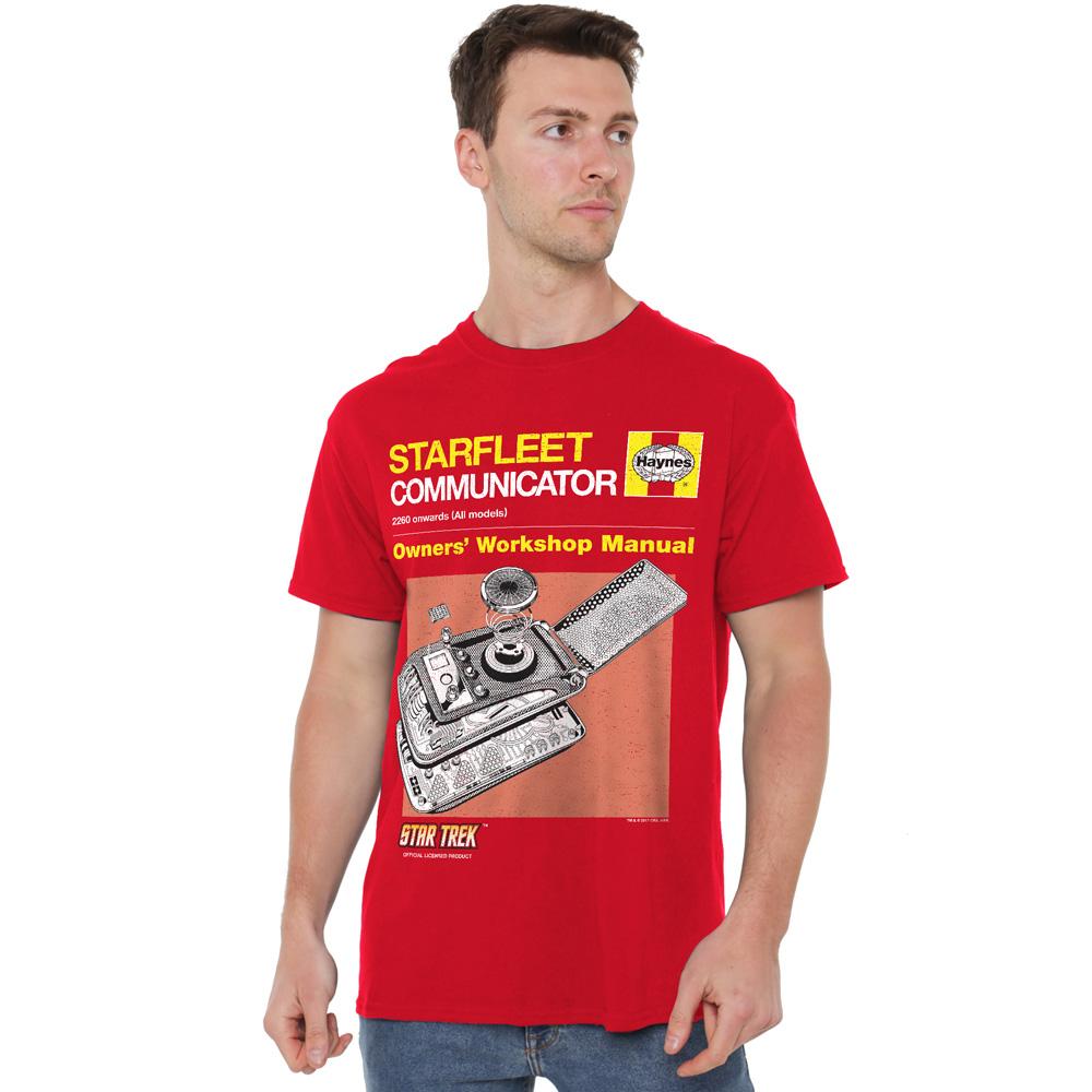 Star Trek Mens Comm Manual T-Shirt