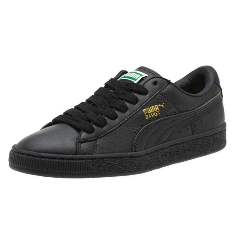 Puma Basket Classic Lifestyle Cushioning Support Low-Top Sneakers Women Sneakers Black 362892-14