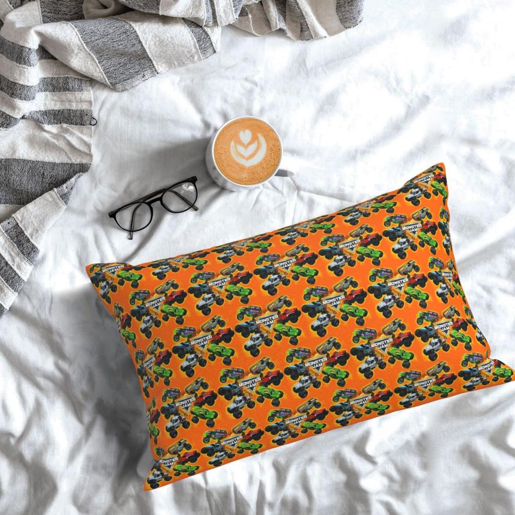 Classic Monster Jam Truck Pattern Rectangle Pillowcase Cushion Cover Decor Bedroom Bed Home Comfort Throw Pillow