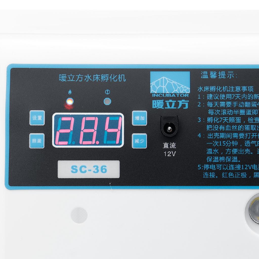 36 Eggs Chicken Chick Farm Hatcher Temperature Control for Chicken Eggs Incubator Automatic Digital Turning Incubators