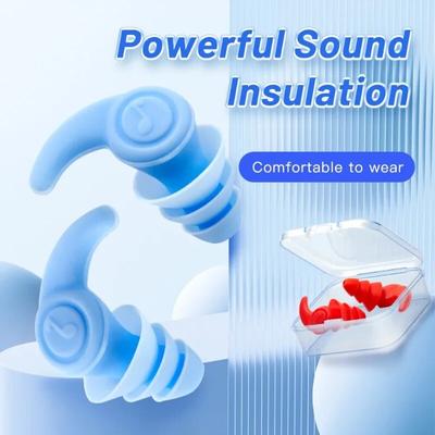 1 Pair Sleeping Ear Plugs Noise Reduction Soundproof Sleep Earplugs Swimming Waterproof Soft Anti Snore Protection Sleep Aid