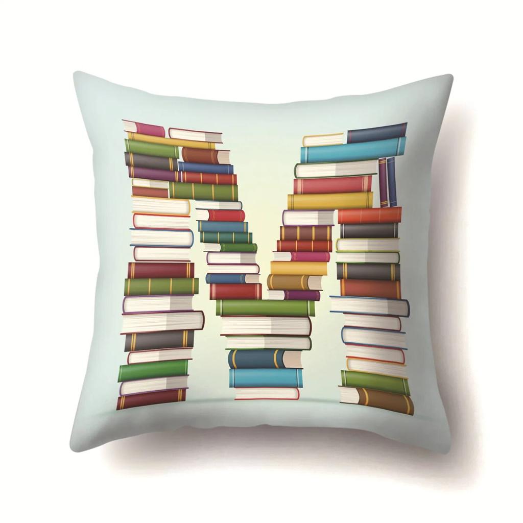 Bedroom Living Room Sofa Pillow Library Cushion Cover Creative English Alphabet Pillowcase