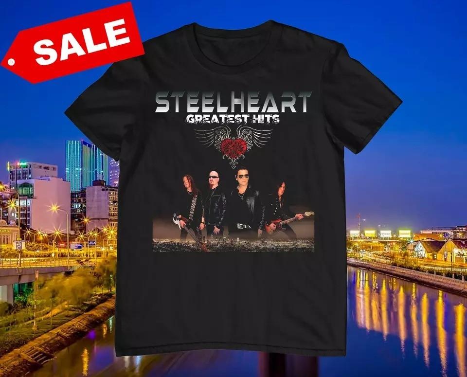 Vtg Steelheart Band Live In Concert Heavy Cotton S-5XL Unisex Black Shirt Unisex T-Shirt S