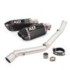 51MM Exhaust Pipe For Suzuki DR650 \ S \ SE 19-22 Motorcycle Muffler Mid Link Pipe Escape Connect Tube Slip On Stainless Steel