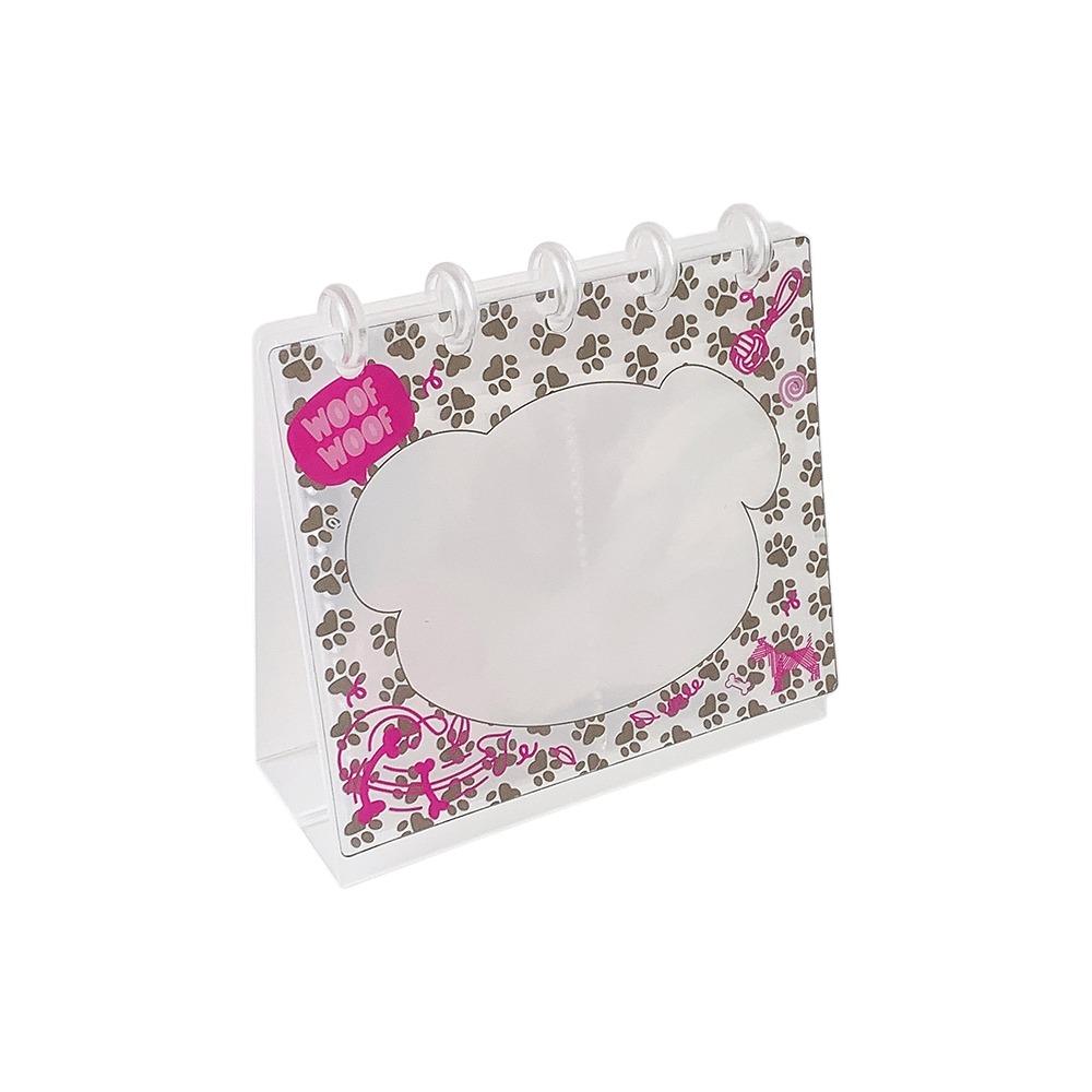 

Cat Dog Flip Up Photocard Holder Transparent Card Display Rack Tabletop Photo Frame Home Decor Cat Dog Paw