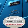 2pcs 3D ABS Car Letter Logo V8 BITURBO Sticker Fender Side Badge Emblem Decal For Mercedes Benz G63 S63 C63 E63 C63S Accessories