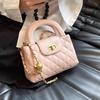 Bag New Handbag Bag Light Luxury Niche Premium Sense Rhombus Pink Ladies Crossbody Bag