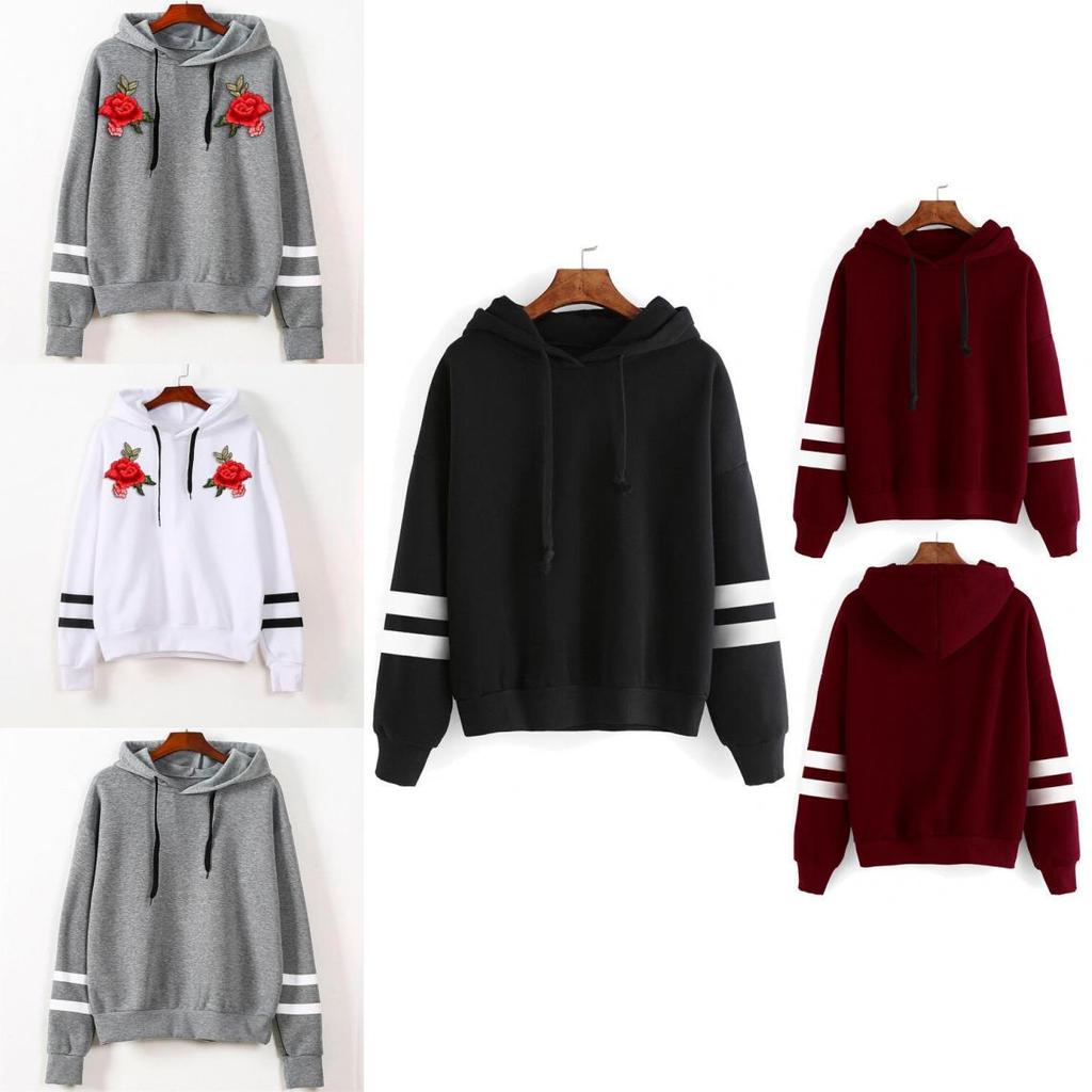 Kapuzenpullover Langarm Damen Sweatshirt Hoodie Sweatjacke Pullover Hoody Kapuze