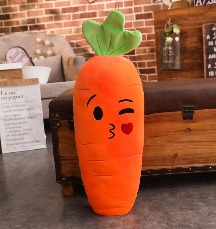 1Pc 457090Cm Cartoon Smile Carrot Plush Toy Cute Simulation Vegetable Carrot Pillow Dolls Stuffed Soft Toys For Children Gift