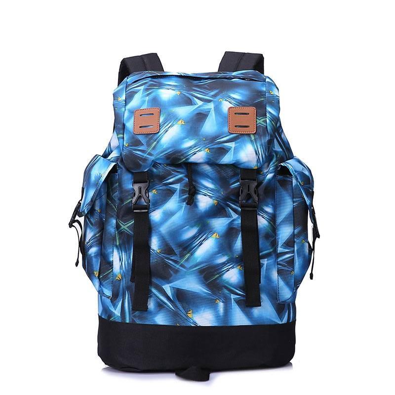 Waterproof Travel Mens Backpack Geometric Pattern Organizer Daily Bag Commute