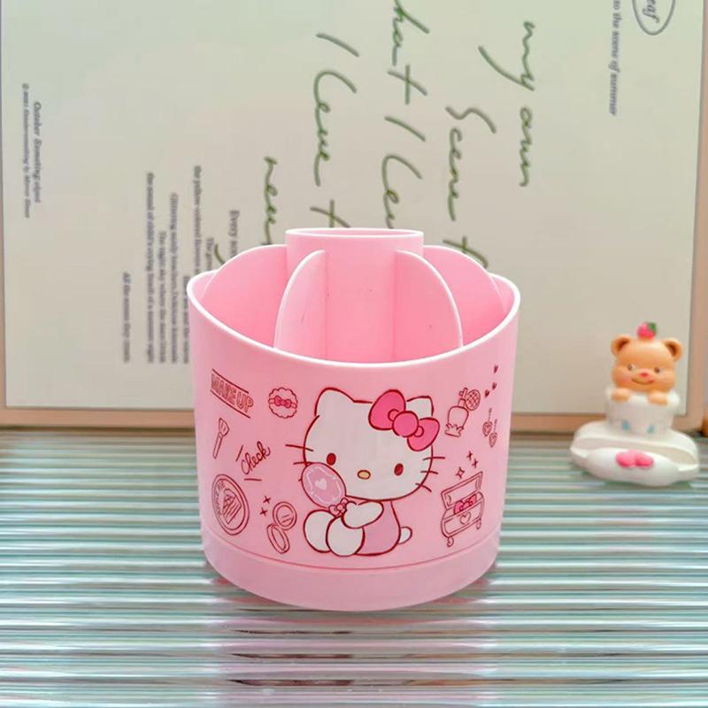 Sanrio Macaron Rotating Pen Holder Office Desktop Storage Box Kulomi Student Dormitory Desk Storage Pen Holder