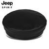Jeep Unisex Cowhide Leather Cap Captain's Cap Flat Top Military Golf Cap Baseball Trucker Hat, Best Gift 96CA0671 ALM1