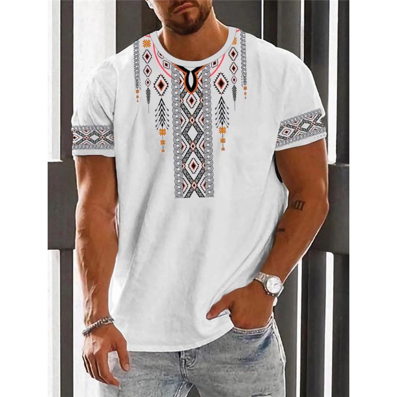 

Этнический стиль 3D принт Футболка Лето Ретро Мода Повседневная Мужская Футболка Нейтральный Хип-хоп Харадзюку Уличная Одежда Тотем Топы 6XL