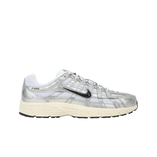 Nike P-6000 White Metallic Silver