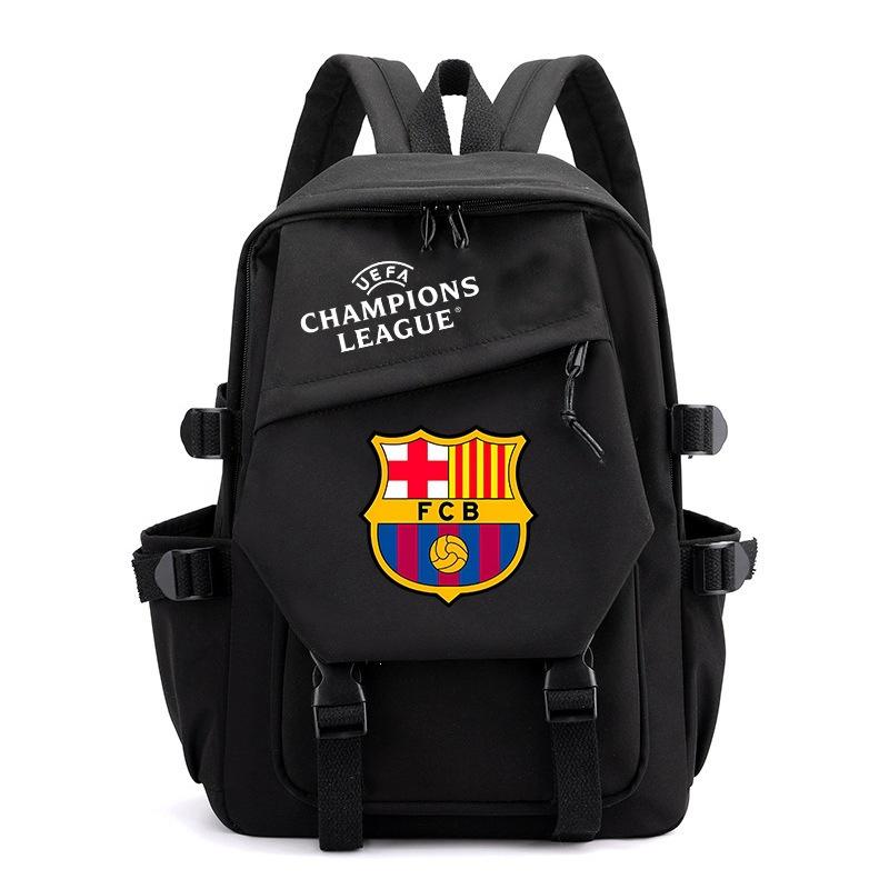 Champions League Schooltas Manchester United Cr7 West Schooltas Oxford Stof Rugzak Barcelona Print Student Rugzak black