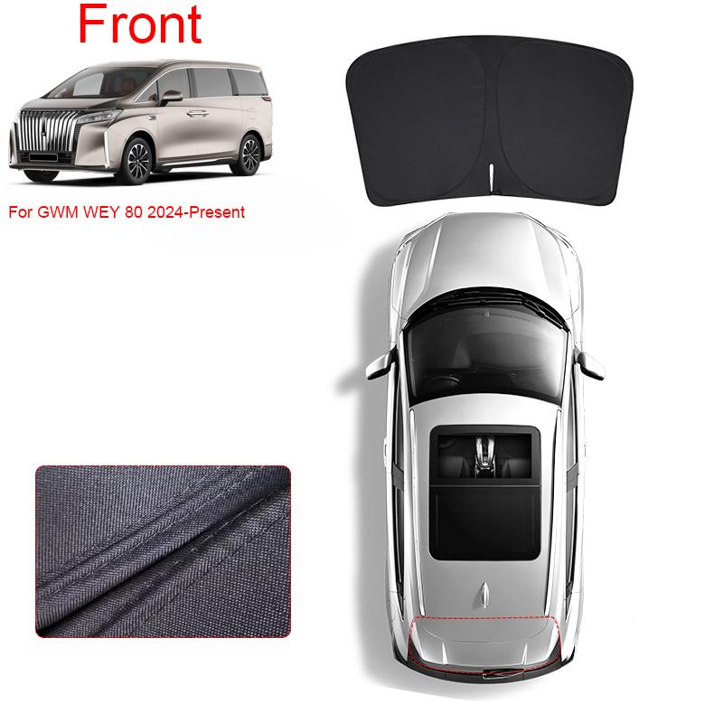 Car Black Windows Privacy Sunshade For GWM WEY 80 2024-Present Auto Anti-UV Heat Insulation Protect Cover Interior Accessories