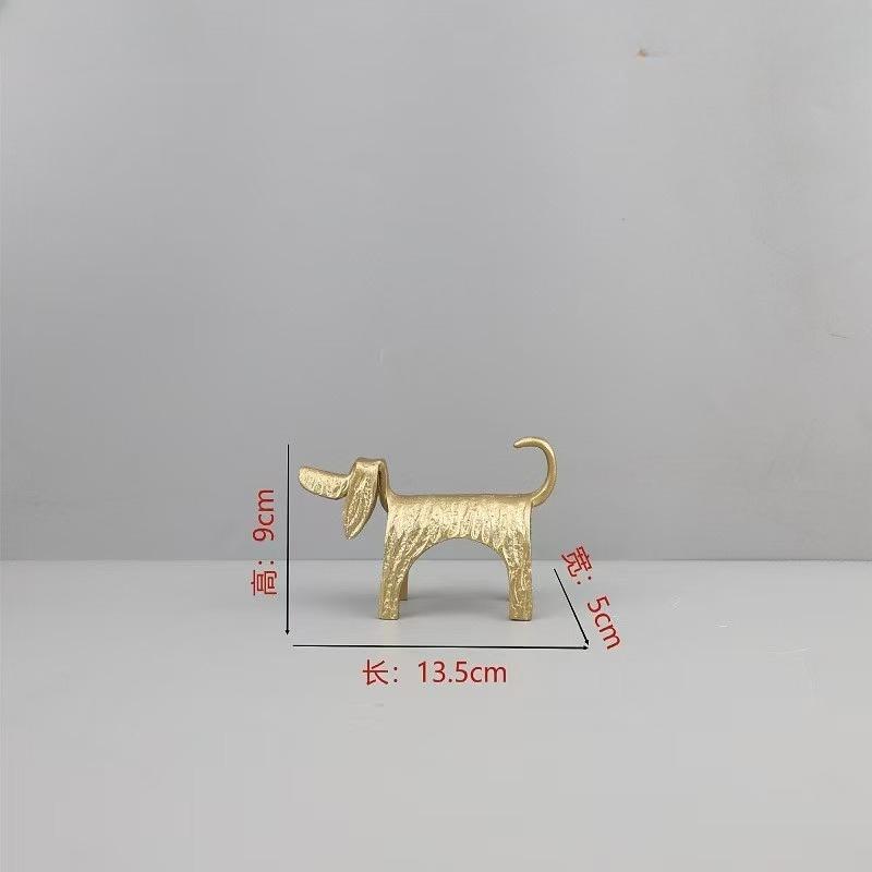 

Metal Handicrafts Simulation Animal Sculpture Golden Puppy Golden Dog Figurine Metal Figurine Home Decoration Accessories