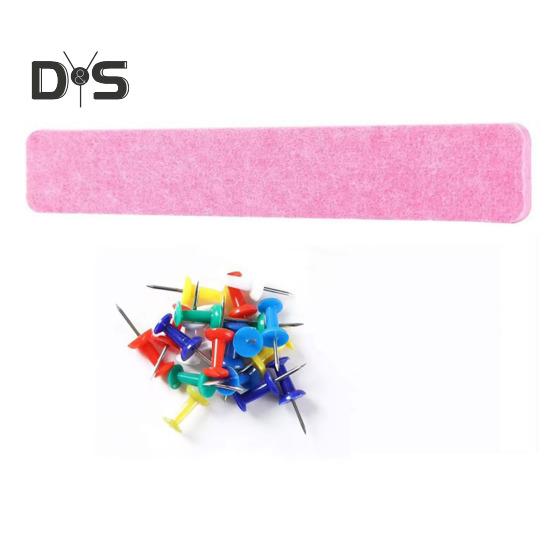 8 stk Filt Meldingstripe Selvklebende DIY Oppslagstavle Nål 35 Tegnestifter Skole Hjem Veggdekor Klistremerker