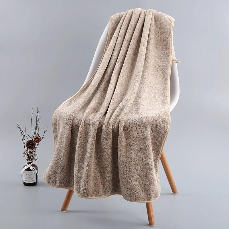 70x140cm Bamboo Charcoal Coral Velvet Bath Towel for Adult Soft Absorbent Microfiber Fabric Towel Household Bathroom Towel