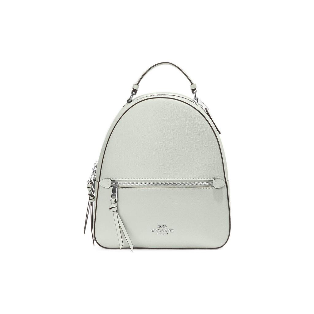 New COACH Cross Grain Leather Backpack Large Women's Sage Green 76624-SVONE