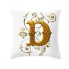 45x45cm Gold 26 English Letters Luxury Decorative Pillowcase Sofa Seat Cushion Cover Wedding Party Home Decor Hold Pillowcase
