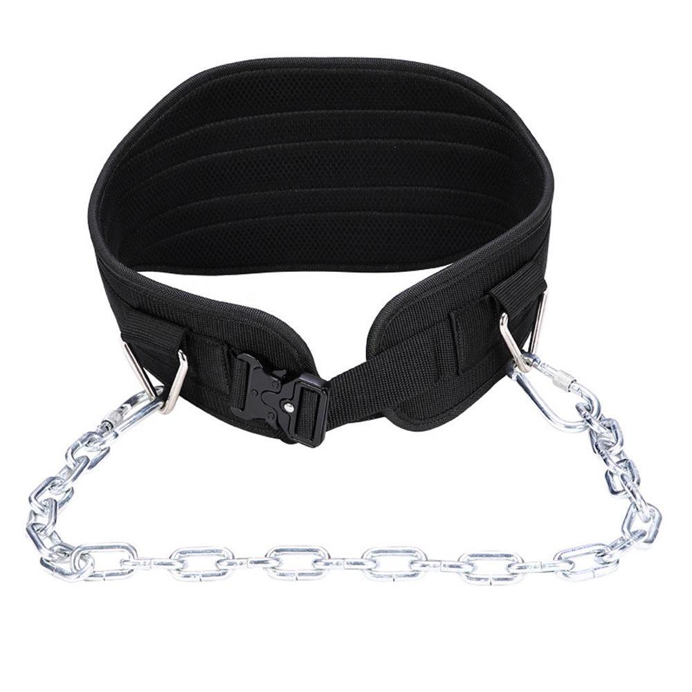 

Пояс 2 в 1 для тяжелой атлетики и отжиманий на брусьях с цепью Сверхпрочный пояс для талии для тренажерного зала для подтягиваний, приседаний, тренировок, фитнеса, воркаута чёрный