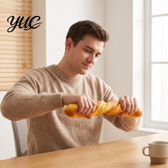 Sensory Toys for Processing Large Baguette Squishy Fidget Toy, Realistic French Bread Stress Relief Relaxation Home Use Squeeze Oversized Bakery Food