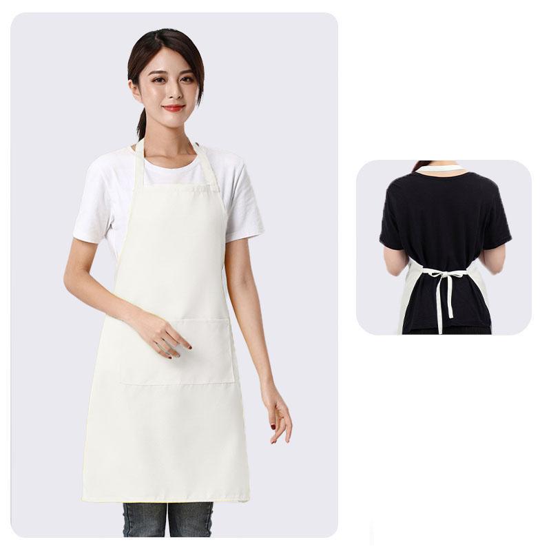 Adjustable Cooking Apron Waterproof and Oil Resistant Kitchen Chef Apron Dirt-resistant Smock Sleeveless Aprons with 2 Pockets