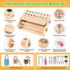 Montessori Screwdriver Board Set for Kids 3+, Lock & Key Toddler Tool Gift, Preschool Sensory Fine Motor Skills Learning Toy