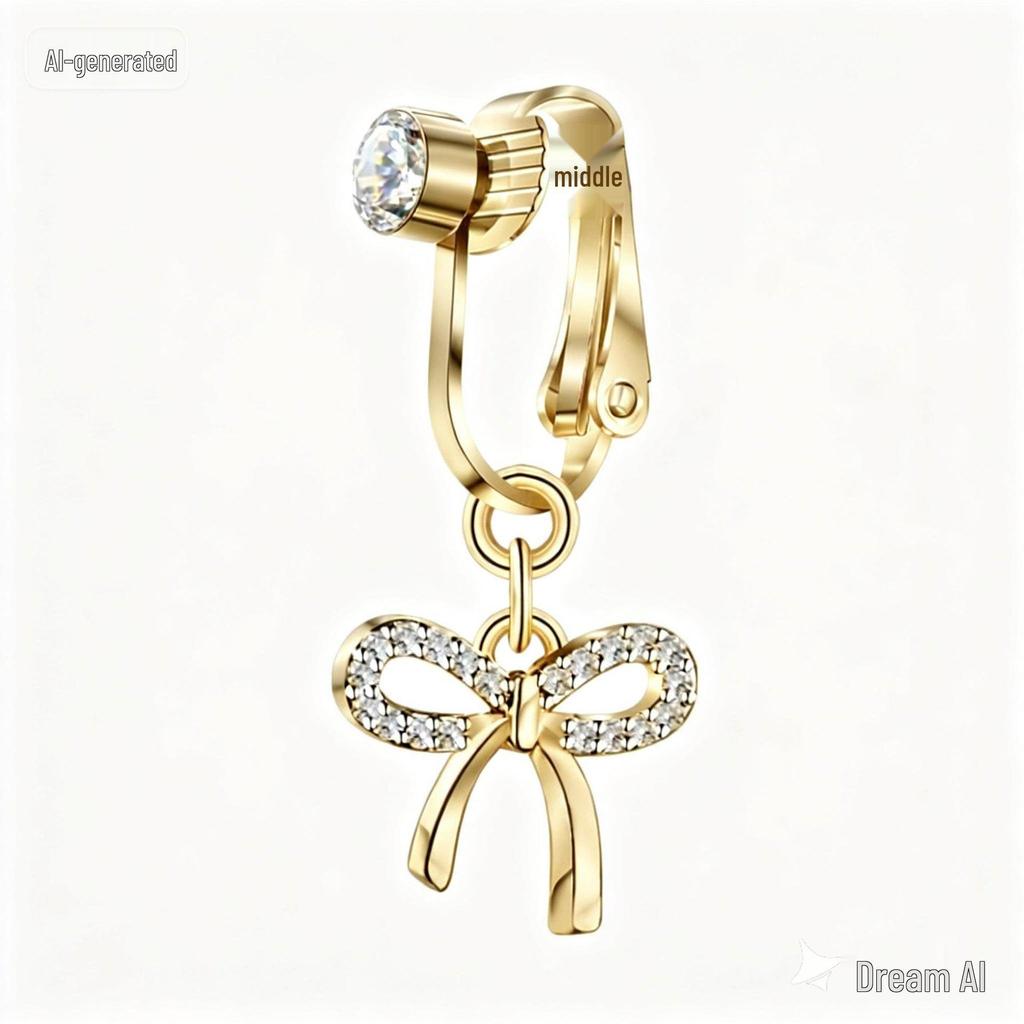 Stylish No-Clip Navel Ring and Stud Collection
