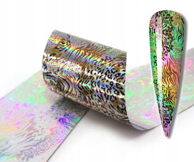 Folia Transferowa 10cmx4cm Panterka Zebra Holo
