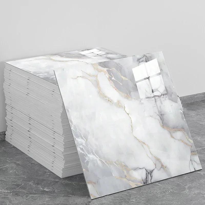 Foam Imitation Tile 3D Wall Stickers Waterproof Bathroom Living Room Kitchen Decoration 11.8x11.8in PVC Self-adhesive Wallpaper