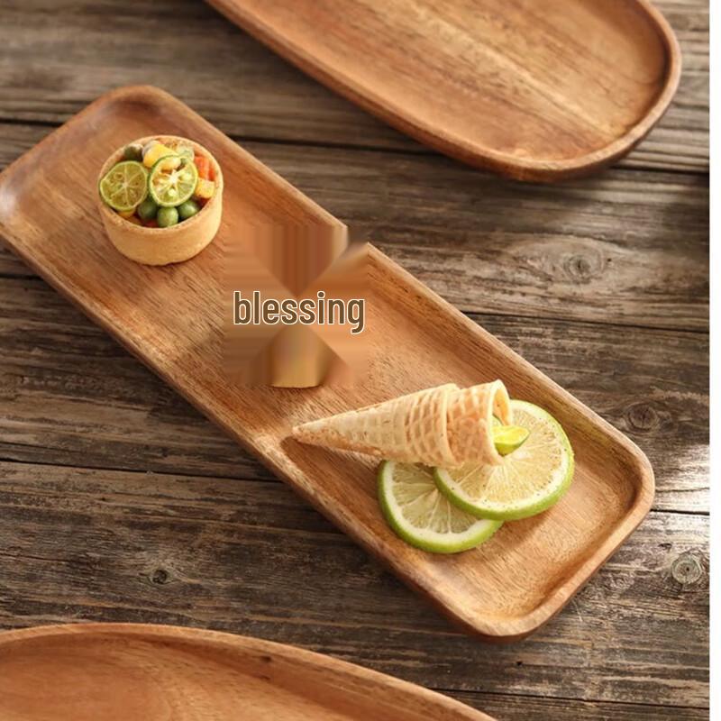 Wooden Long Strip Serving Tray (3-Pack)