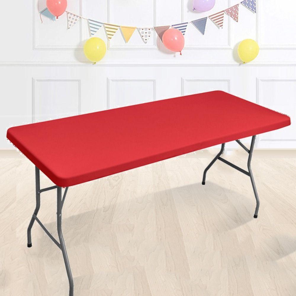 Stretch Picnic Table Cloth Folding Patio Table Cover Premium Elastic Fitted Tablecloths  Outdoor
