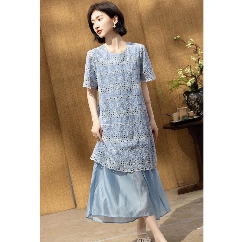 Demana Embroidered A-line Cotton Summer Dress
